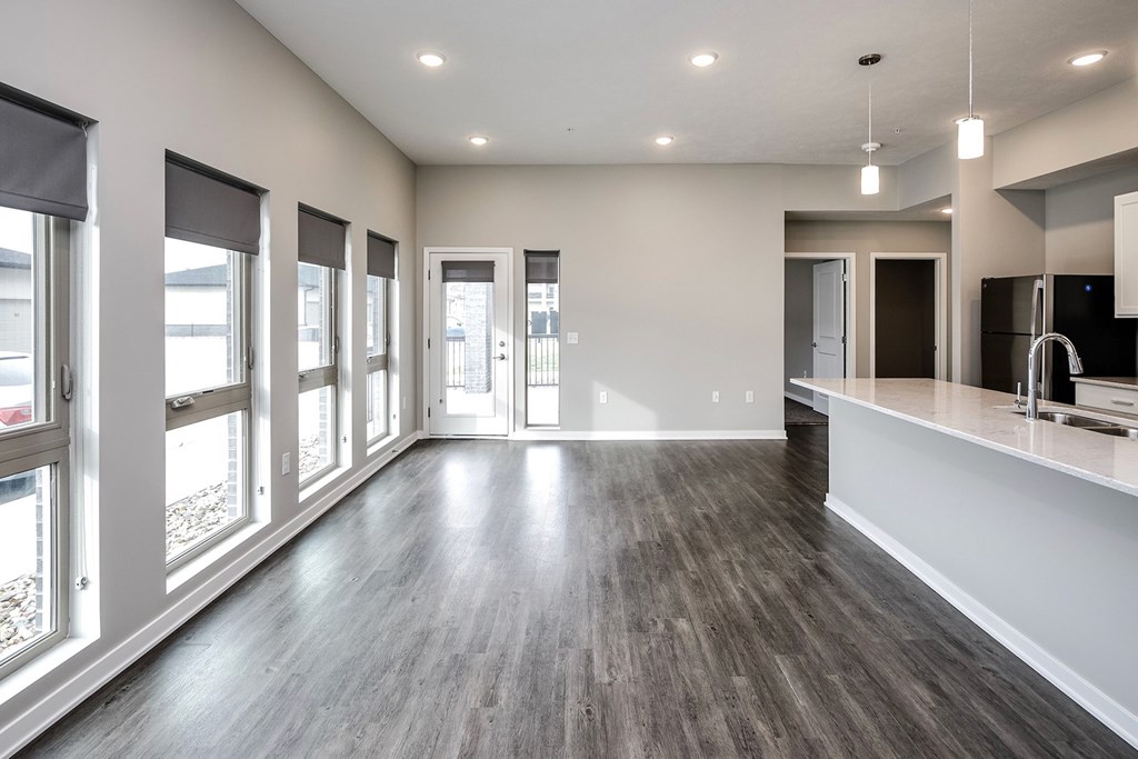 Spacious Living room with multiple windows at Vue 178 in Omaha, NE