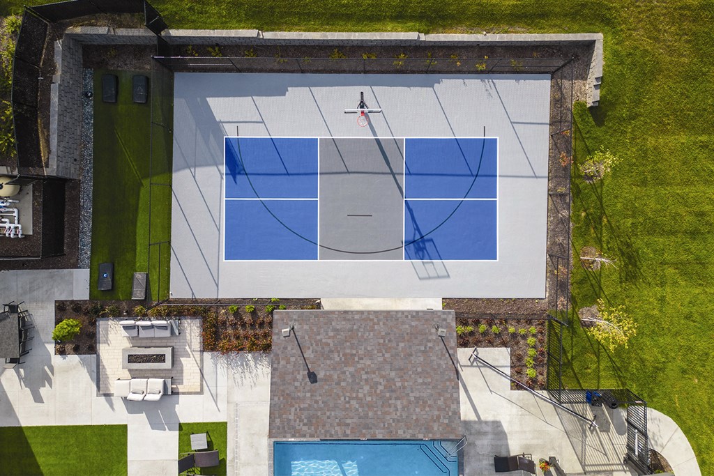 Pickleball court at Park125 in Omaha, NE