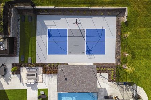 Pickleball court at Park125 in Omaha, NE