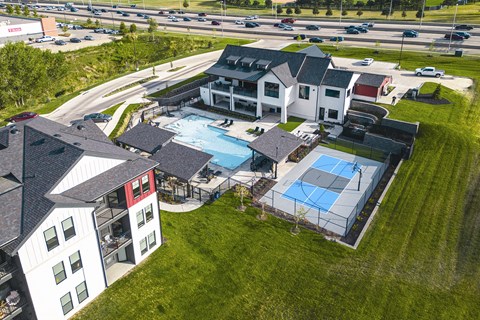 Pickleball court at Park125 in Omaha, NE