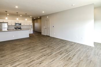 Faux wood flooring at Sandstone Villas Apartments, Omaha, NE 68116