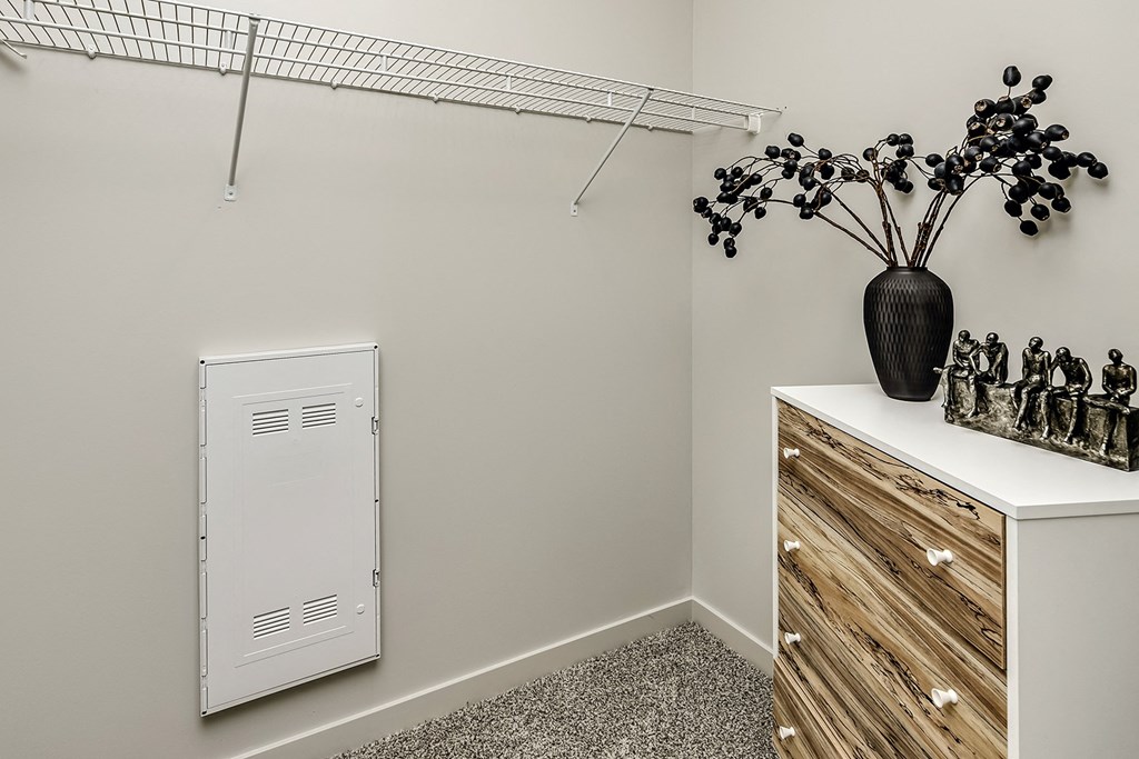 Closet at Sandstone Villas Apartments, Omaha, NE 68116