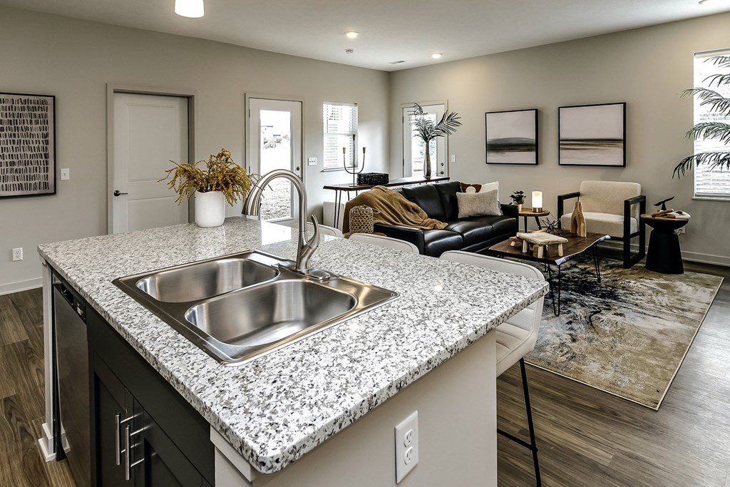 Kitchen Bar at Sandstone Villas Apartments, Nebraska, 68116