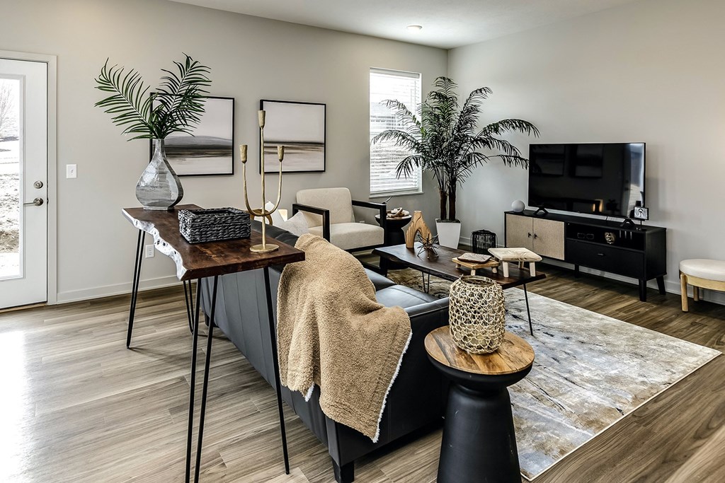 Living Room at Sandstone Villas Apartments, Nebraska