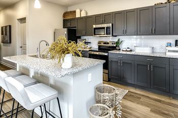 Kitchen Islands at Sandstone Villas Townhomes in Omaha, NE