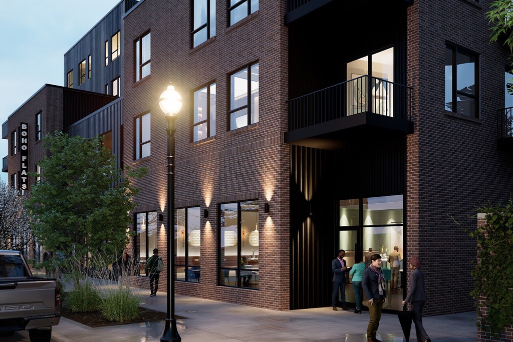 Modern studio, one- and two-bedroom apartment homes featuring stainless steel appliances, quartz countertops, vinyl plank flooring and much more at Boho Flats in Omaha, NE