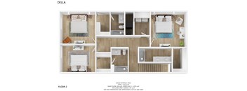 A floor plan of a hotel room with a bed, desk, and bathroom.