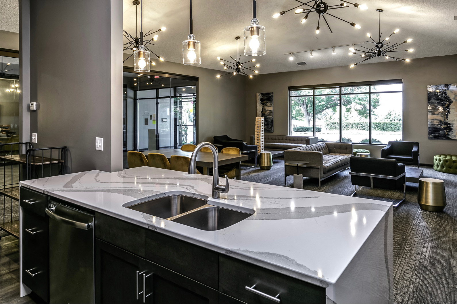 Remodeled clubhouse at Southwest Gables Apartments, Omaha NE