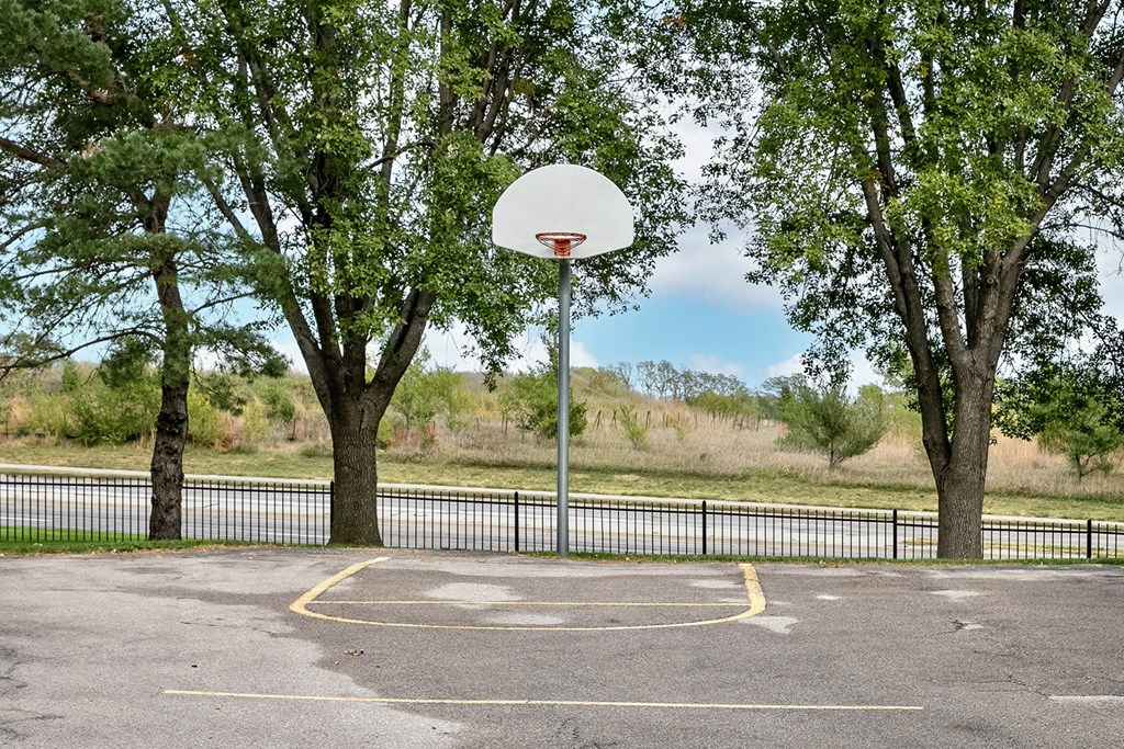 Basketball hoop at Somerset Apartments in Lincoln, NE