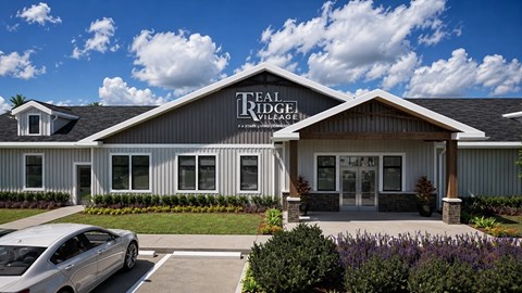 Exterior clubhouse and office entrance