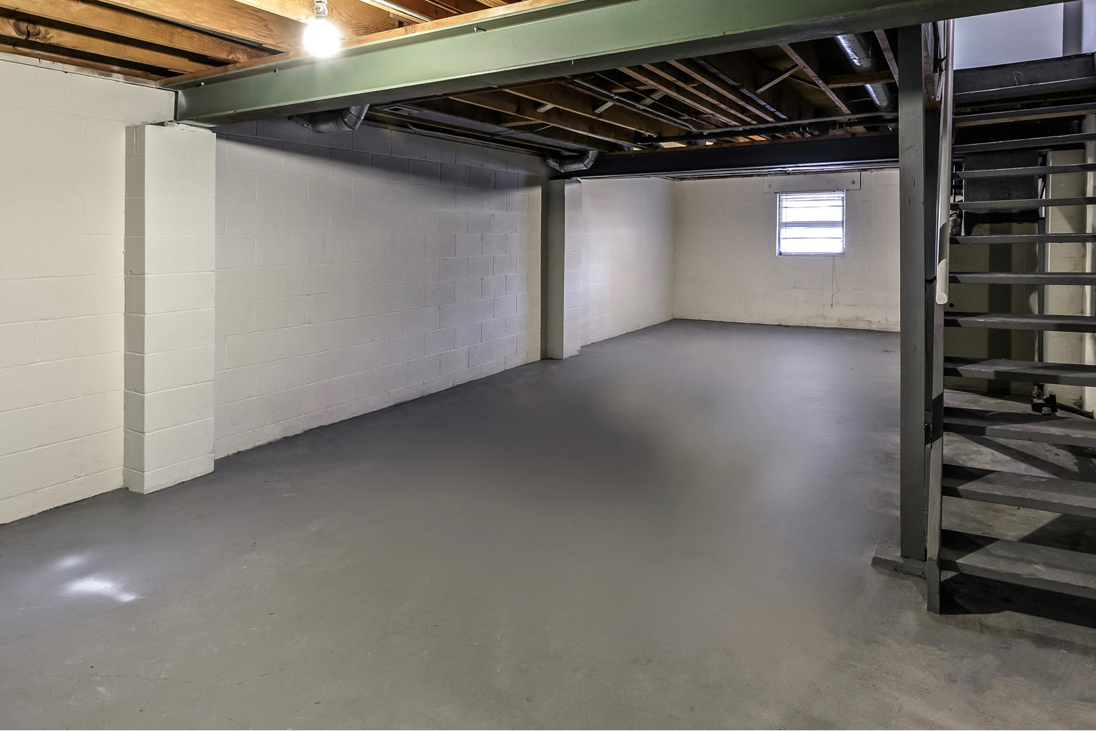 Full basement at Terrace Garden Townhomes