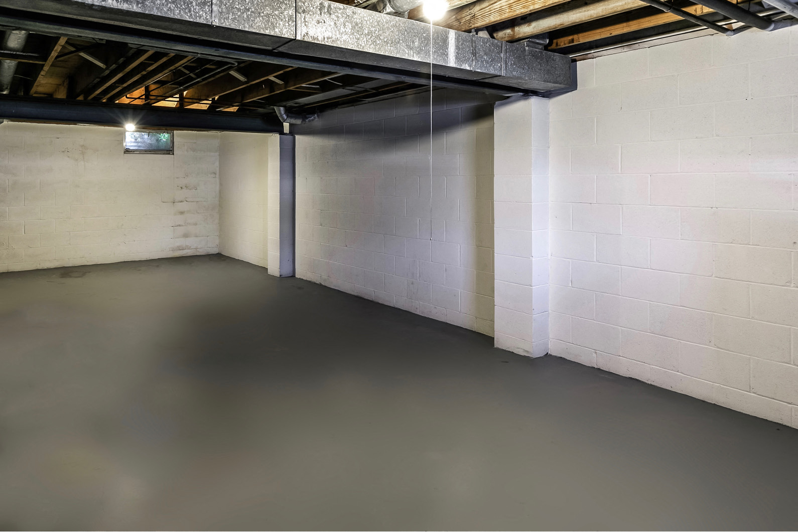 Full basement at Terrace Garden Townhomes