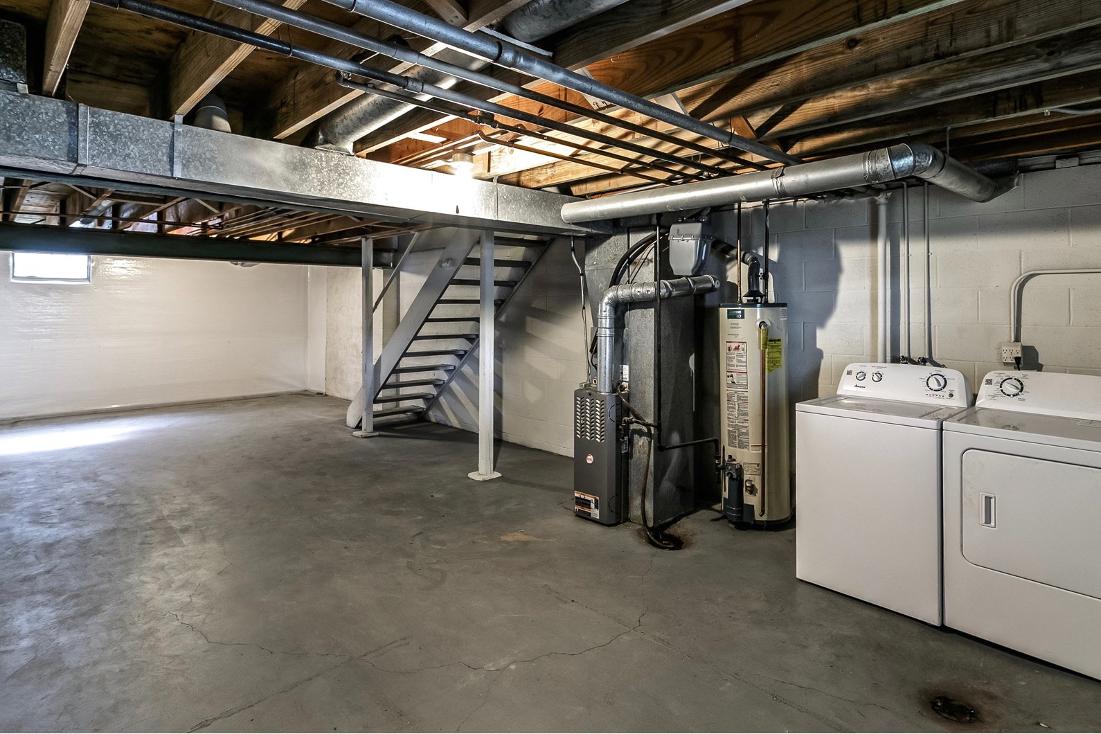 Full basements at Terrace Garden Townhomes