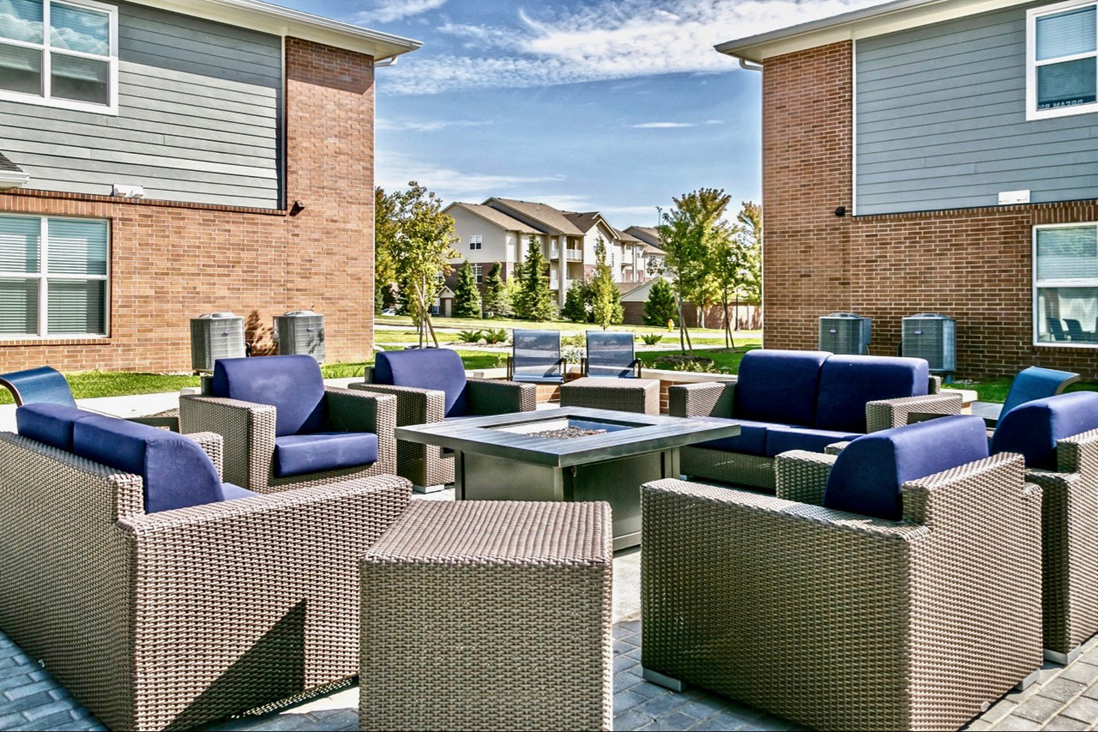 Relaxing Firepit Seating Area at Landings Apartments, The, Bellevue, Nebraska