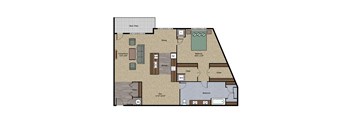 1 Bedroom with Den Unit M