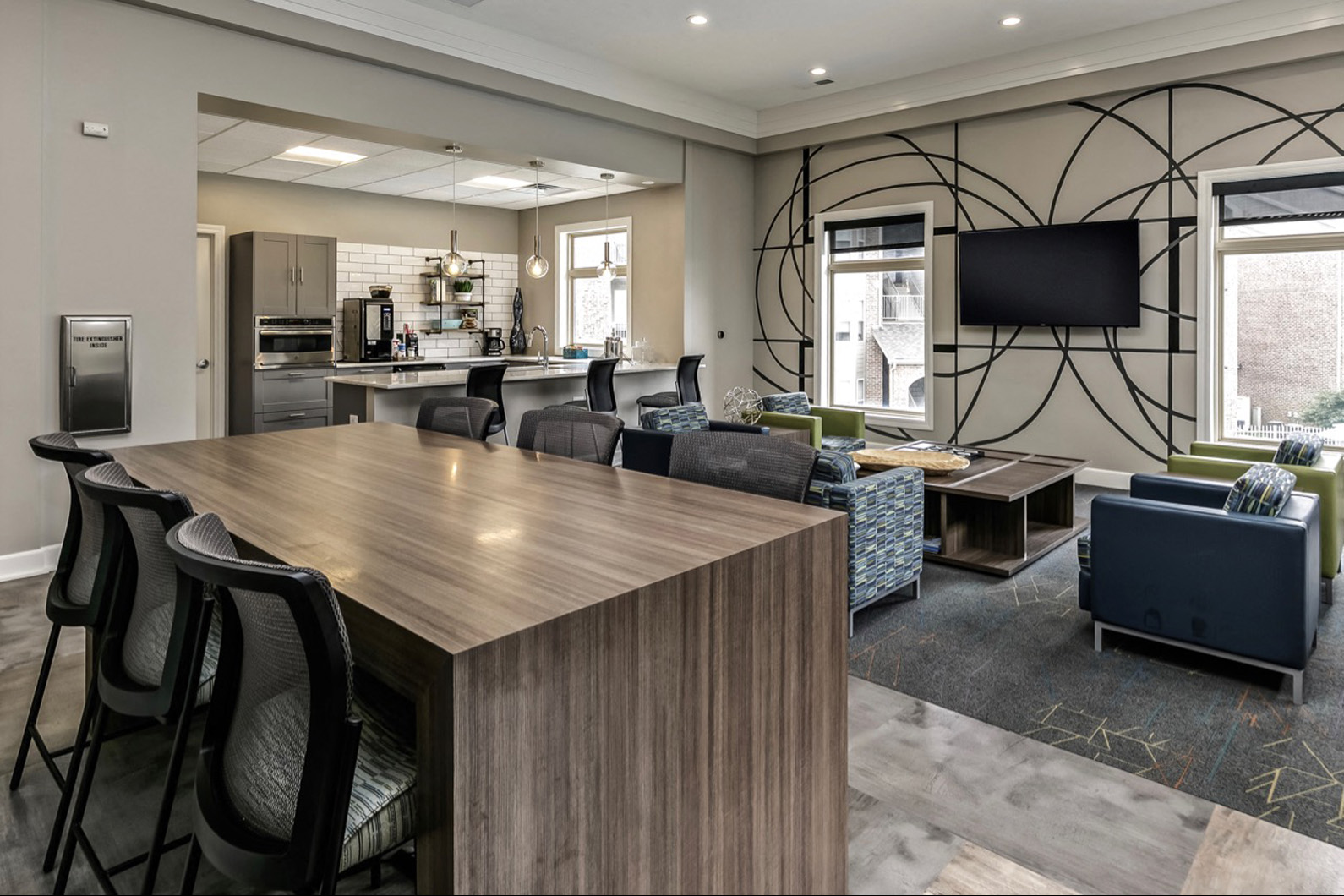 Clubhouse interior at Whispering Hills Apartments, Omaha NE