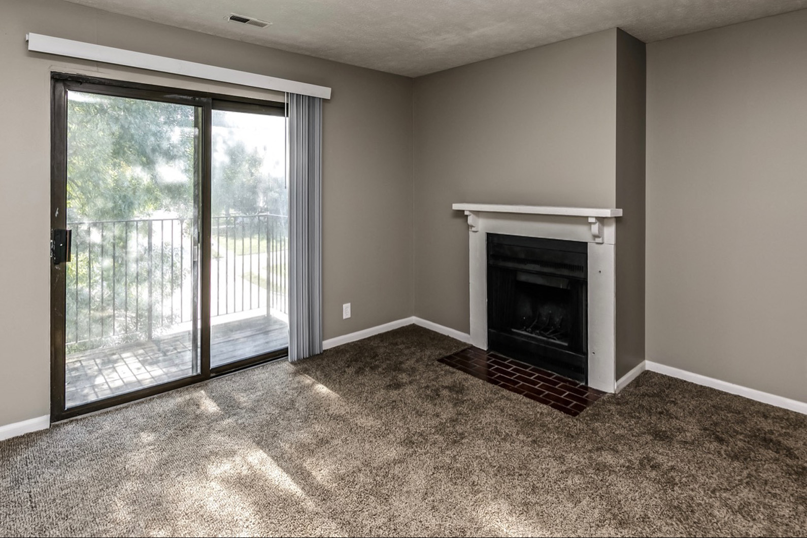 Willow Creek Apartments  Omaha, NE - Living Room with Fireplace