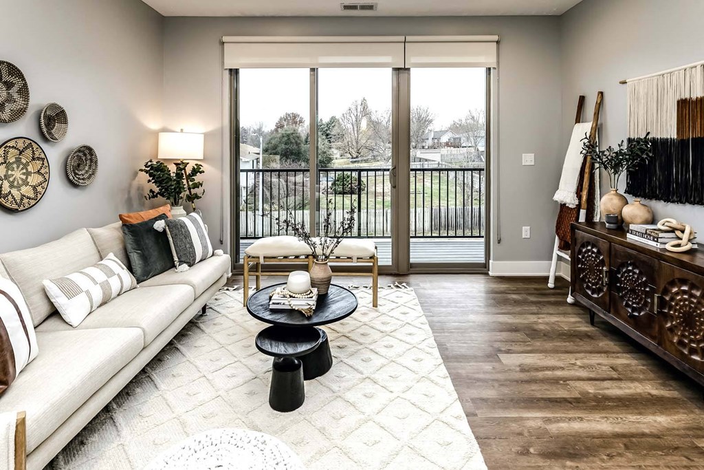 Large open floor plans with high ceilings at