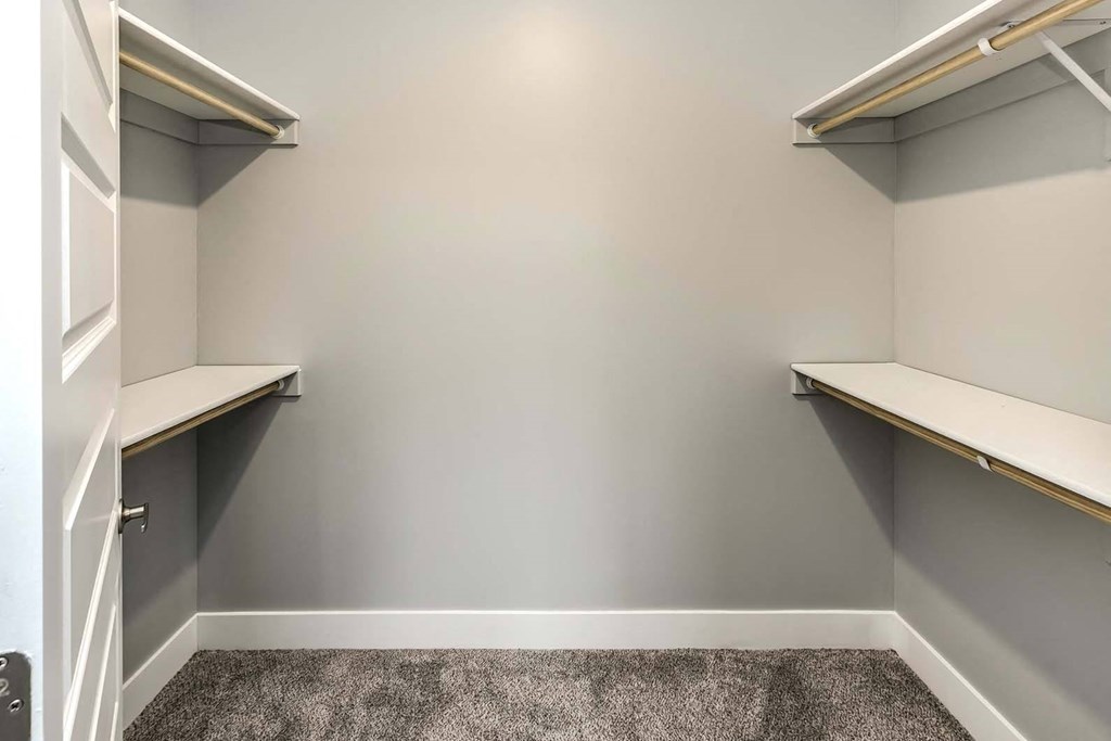 Large walk-in closets at Echo Park Apartments in Omaha, NE