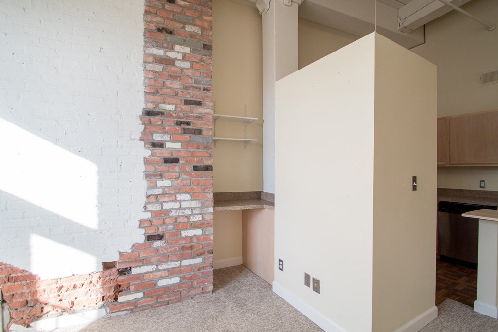 Architecturally Unique Floor Plans with Brick Accent Walls at The Greenhouse Apartments in Omaha, NE