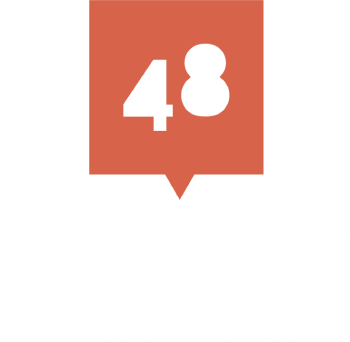 A graphic with the number 48 and the word SQUARE at forty-eight.