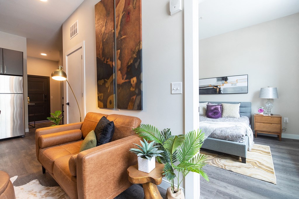 Living Room Apartment at 1010 Apartments, Allentown