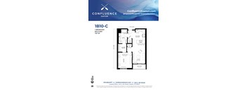 1B10-C Floor Plan at The Confluence Apartments, Easton, PA