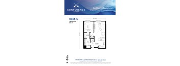 1B13-C Floor Plan at The Confluence Apartments, Easton