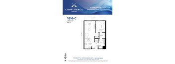 1B16-C Floor Plan at The Confluence Apartments, Easton, PA, 18042