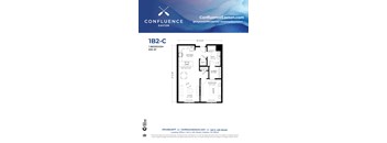 1B2C Floor Plan at The Confluence Apartments, Easton, PA