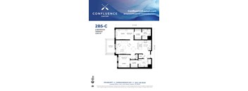 2B5-C Floor Plan at The Confluence Apartments, Easton, PA, 18042