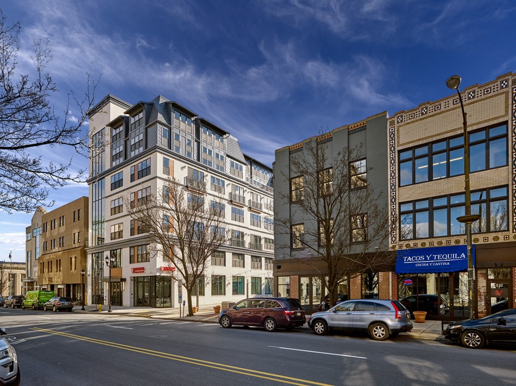 a view of a city street with cars and buildings at 520 Lofts, Allentown, PA 18101