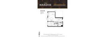 A floor plan for an apartment at The Marquis in Easton.