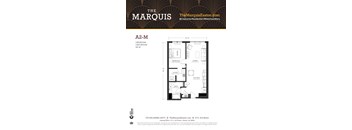 A floor plan for an apartment in The Marquis.