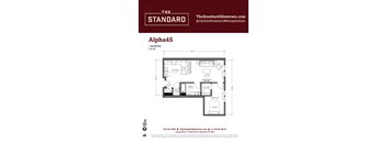 Alpha4S Floor Plan at The Standard Apartments, Pennsylvania, 18101