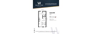 Studio 1 bath Delta1AW  at Walnut View Apartments, Pennsylvania