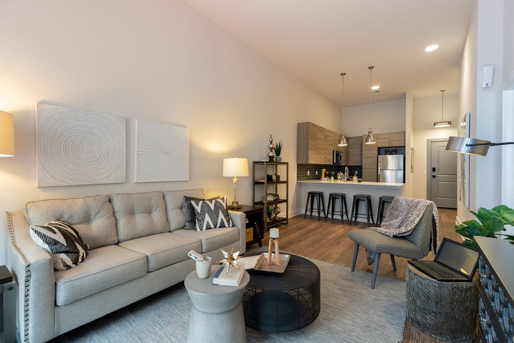 Living Area With Kitchen at Center Square Lofts East, Pennsylvania