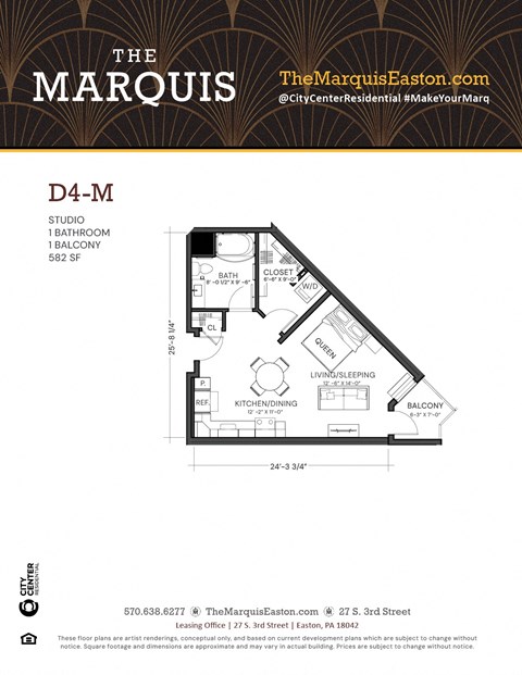 Floor Plan D4-M at The Marquis, Pennsylvania