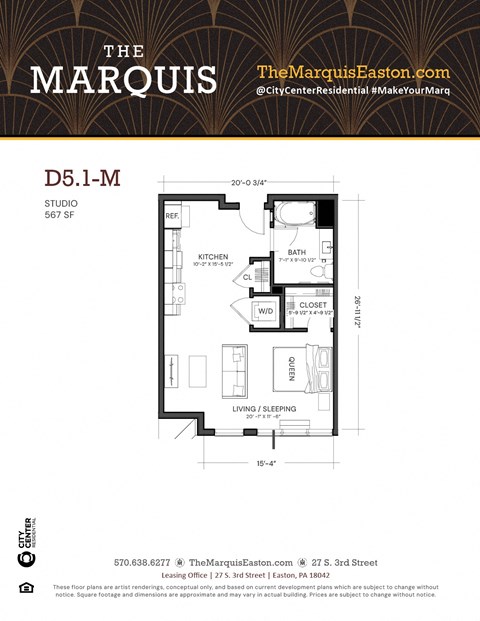 Floor Plan D5.1-M at The Marquis, Pennsylvania 18042