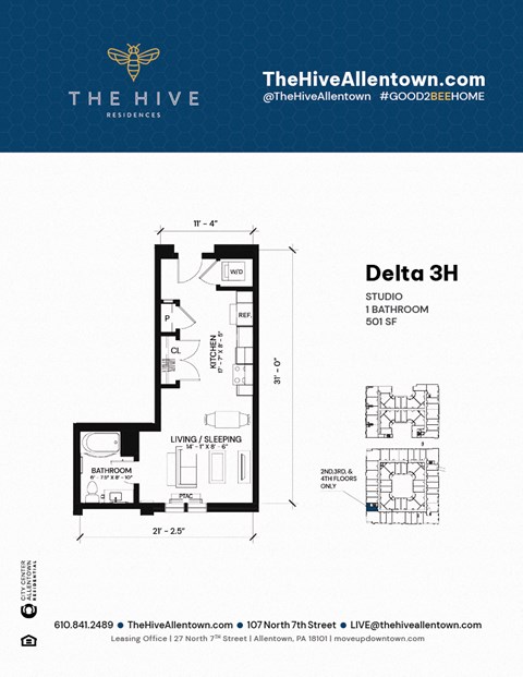 107 N 7th Street Studio-2 Beds Apartment for Rent - Photo Gallery 25