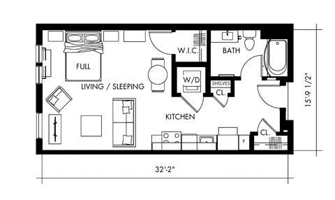 Delta4T Floor Plan at 1010 Apartments, Allentown, Pennsylvania