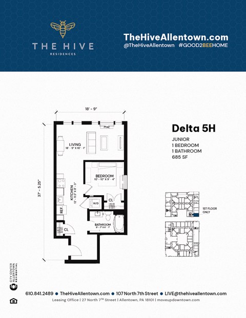 107 N 7th Street Studio-2 Beds Apartment for Rent - Photo Gallery 27