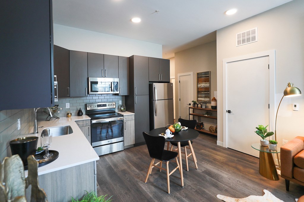 Kitchen And Living Area at 1010 Apartments, Allentown, PA, 18101