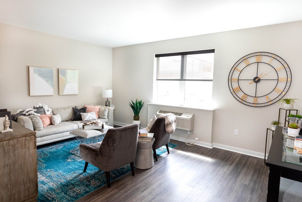Living room area at The Nines Apartment Homes Apartments, Allentown