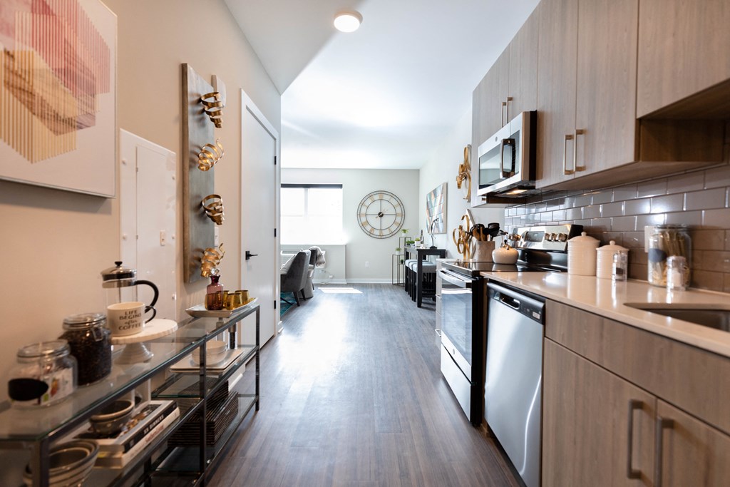 Kitchen at The Nines Apartment Homes Apartments, Allentown, PA