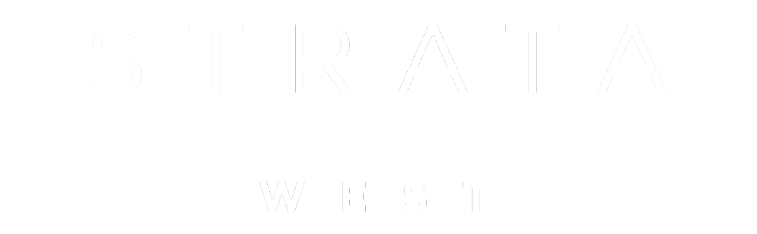 a black and white logo with the words star west