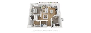 Floor plan image of A4, 1-bedroom apartment