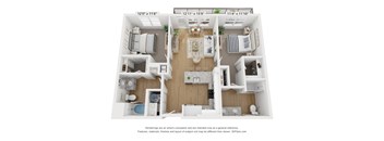 Floor plan image of B2, 2-bedroom apartment