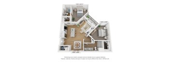Floor plan image of B3, 2-bedroom apartment
