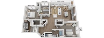 Floor plan image of B4, 2-bedroom apartment